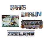 Custom Logo Magnetic Souvenir Silk Printing MDF Wood Fridge Magnets
