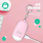 130DB Rechargeable Safety Alarm Keychain LED Flashlight For Women Kids