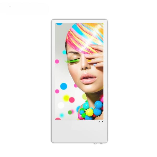 21.5inch Elevator Advertising Display Wall / Ceiling Mounted White Screen With