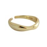 Lanciashow Unique 925 Solid Silver Jewelry Irregular Open Ring For Women