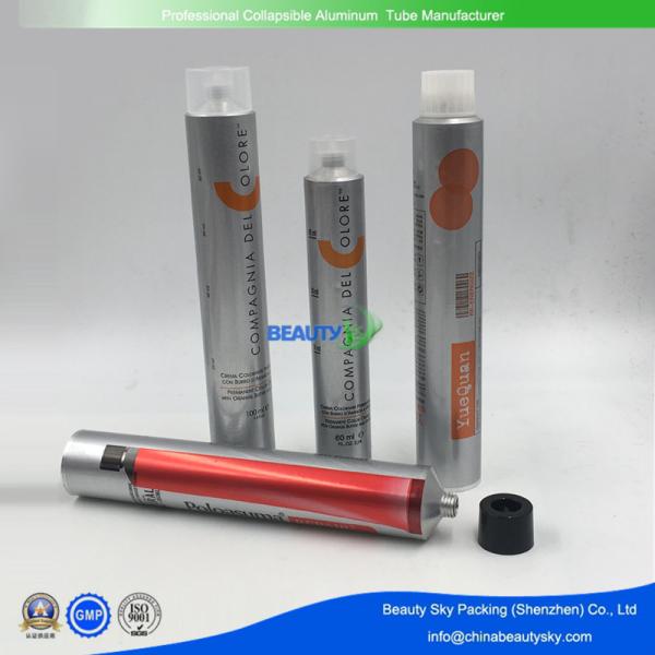 Export Silver color Metal Tube Empty Aluminium Tubes for Hair Color cream for US