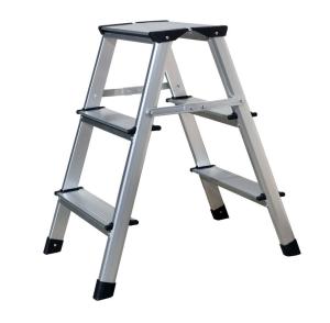 Wholesale Domestic Aluminum Step Stool 2x3 Steps Silver Folding Scaffold Ladder from china suppliers