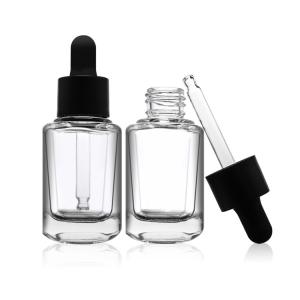 Wholesale 40ml 60ml Serum Dropper Bottles Glass clear Serum Bottles With Screw Cap from china suppliers