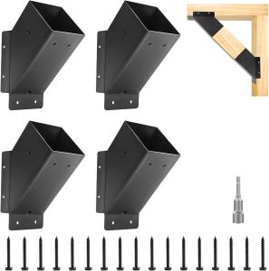 Wholesale Pergola Angle Support Bracket Reinforced 45° Angle Bracket for 4''x4'' Lumber with Drainage Holes for Pergolas Gazebos from china suppliers