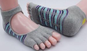 Wholesale Half Toe with Grip Bare Instep Cotton Five Toes Socks Organic Yoga Socks from china suppliers
