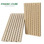 28-4 Pattern Melamine Grooved MDF Wood Panels for Effective Home Theater