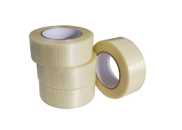 Single Side Bi - Directional Filament Fiberglass Mesh Tape For Heavy Duty