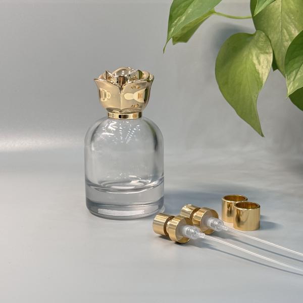 Customized Flower Shaped Zinc Alloy Metal Perfume Cap for Elegant and Durable