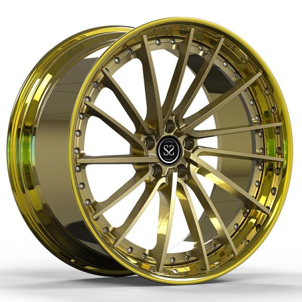 Jaguar F-Type R Aftermarket 2 Piece Forged Wheels 22inch Customized Gold
