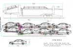 Semi-Trailer SUV Vehicle Transporter Truck with and ABS Ebs Loading Weight 18t