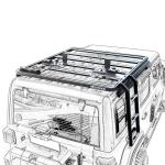 2013-2017 Year Mechanical Style Auto Accessories Steel Side Ladder for Offroad