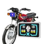 CG125 Semi Assembly Motorcycle LED Headlight With Turn Signal And 18LED Chip QTY