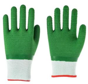 Wholesale Polyester Wave Latex Grip Gloves Labor Protection Work Latex Gloves Wear Resistant from china suppliers