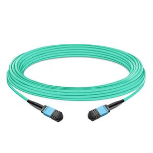 Wholesale 7m (23ft) 12 Fibers Low Insertion Loss Female to Female MPO Trunk Cable Polarity B LSZH OM3 50/125 Multimode Fiber from china suppliers