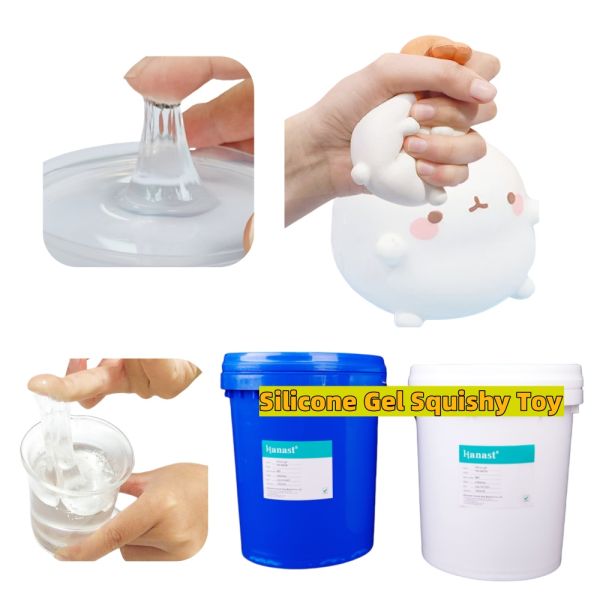 Professional Silicone Manufacturing Transparent Silicone Gel Soft Two-Component Squishy Silicone 1:1 For Stress Relief Silicone Gel Toys Material