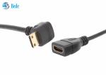 Angled Mini HDMI Male to HDMI Female Cable Adapter Connector 4 Directions Up