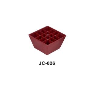 Wholesale custom plastic sofa legs PP material dark red plastic square sofa legs JC-024 from china suppliers