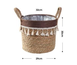 Wholesale Handicraft Natural Seagrass Storage Basket With Handle ECO Friendly Kids Toy Clothes Baskets Storage Home Decoractions from china suppliers