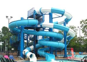 Wholesale Aqua Play Fiberglass Water Slide , Combination Commercial Pool Water Slides from china suppliers