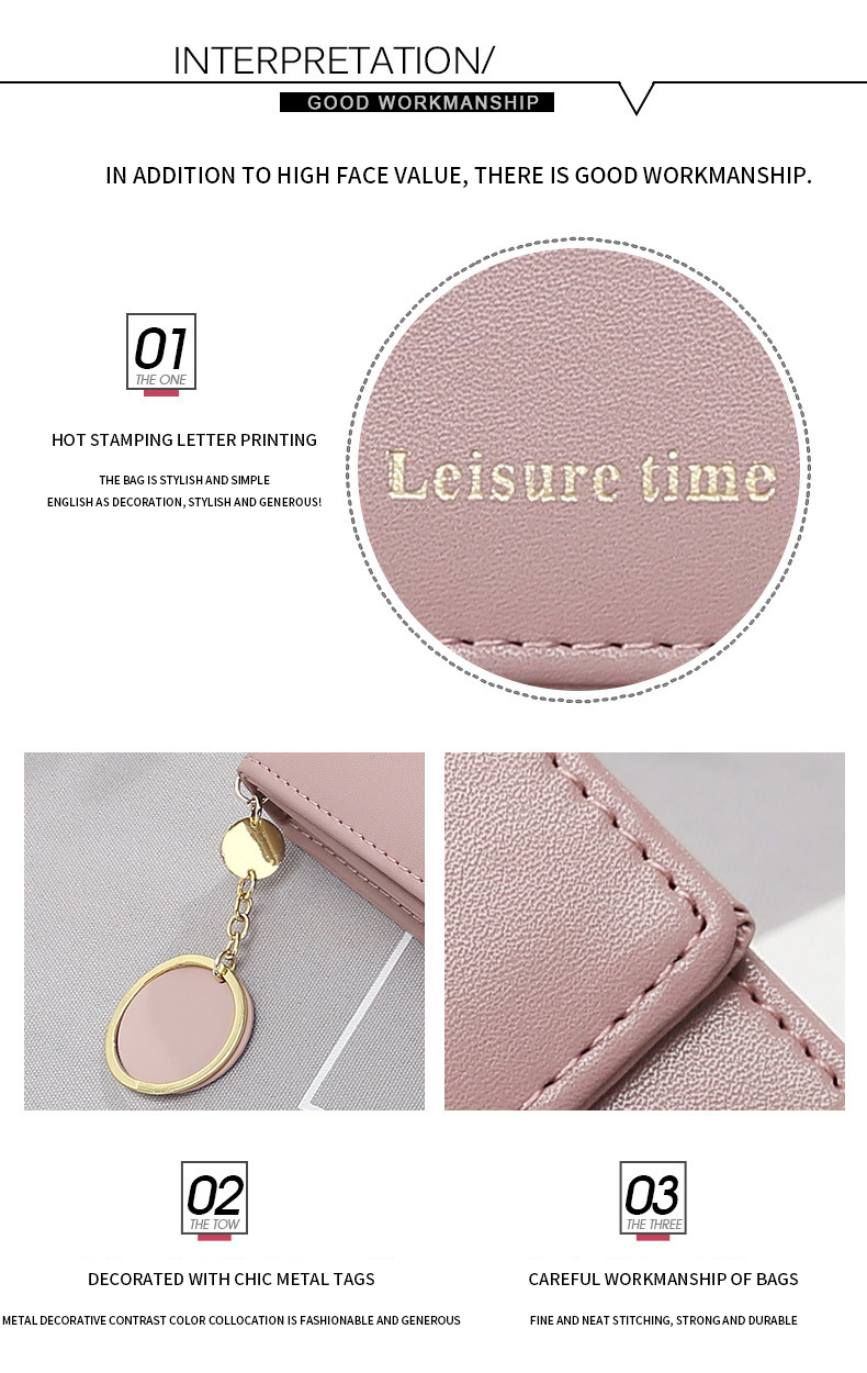 Custom Logo Avaliable Women's Large Capacity Clutch Wallet for Fashionable Phone Cases