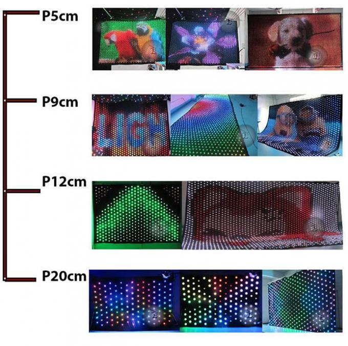 DMX RGB Soft Flexible LED Curtain for Portable Backdrops Stage Decoration