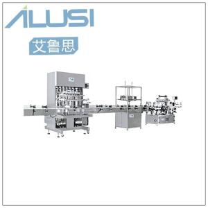 Wholesale Ailusi SUS304&amp;316L Plastic Bottle Liquid Filling Capping Production Line with Round Bottle Labeling from china suppliers