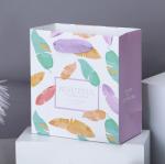 Flat Bottom CMYK Cardboard Gift Bags With Handles Printed White Brown Kraft