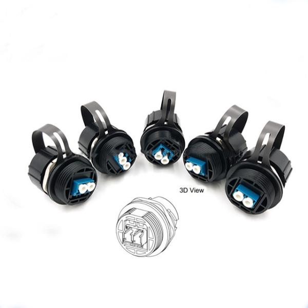 Waterproof Connector Socket Plug Fiber Cable Assembly Light weight FTTH ODVA LC