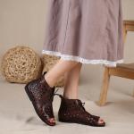S433 2020 New Sandals Female Open Toe Breathable Cool Leather Sandals Female Ins