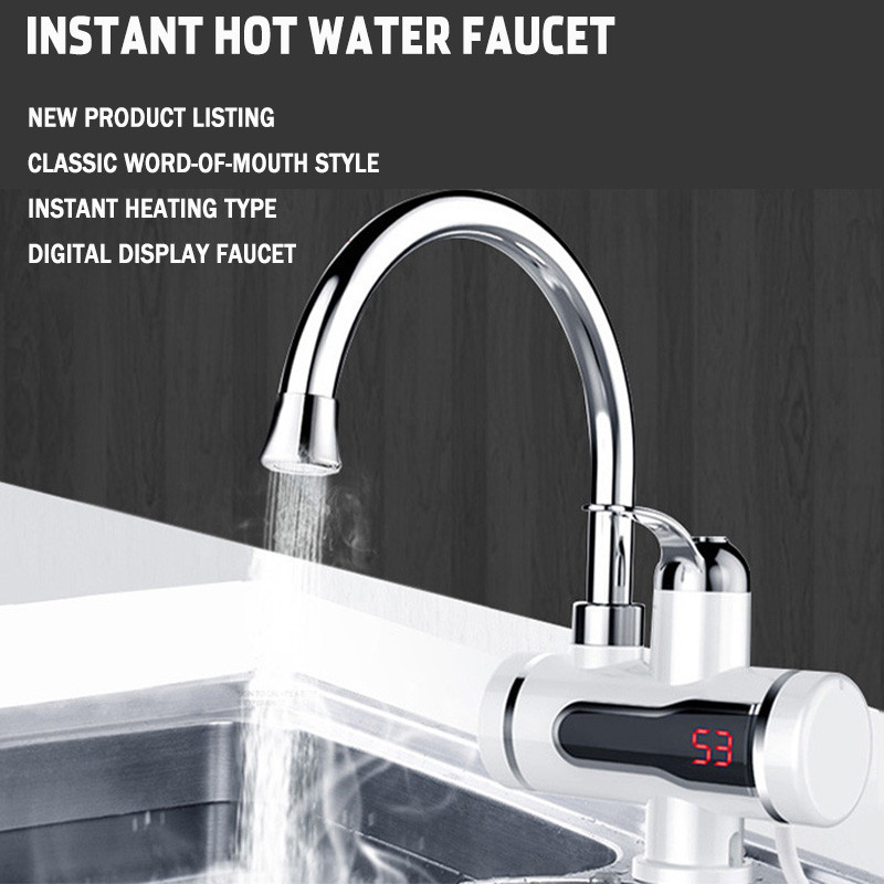 ABS Instant Electric Water Heater Tap 3000W Electric Shower Heater Faucet