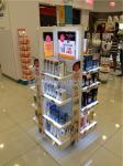 Cosmetics Display Stand Instore Promotional Lighting Makeup Display Stands