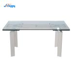 Euro Style Extendable Tempered Glass Dining Tables 900mm For Indoor Usage