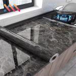 High Temperature Resistance Marble Self Adhesive PVC Wallpaper 60cm/122cm Width