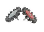 High Performance Twist Knot Wire Flat Brush 75mm With 6mm Shaft
