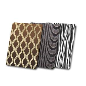 Wholesale Embossed Stainless Steel Sheet 2B Finish Hammered Decorative SS Corrugated Sheet from china suppliers