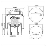 M078580 Gas-Filled Air Bag 4157NP03 Rubber Air Spring Suspension System/ Truck