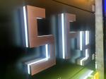 3d Illuminated Outdoor Sign Stainless Steel Led Letter Sign Backlit Halo Lit