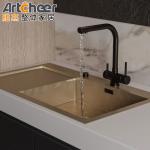Luxury Style Wooden Kitchen Cabinets with Kitchen Island Table and Toe Kick