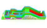 Pvc Inflatable Obstacle Course Outdoor Use For Kid Entertainment Customized Size