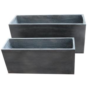 Wholesale Matte Rectangle Fiber Clay Planter With Drainage Holes from china suppliers