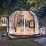 Outdoor Glamping Geodesic Dome House Polycarbonate Transparent Luxury Dome Homes