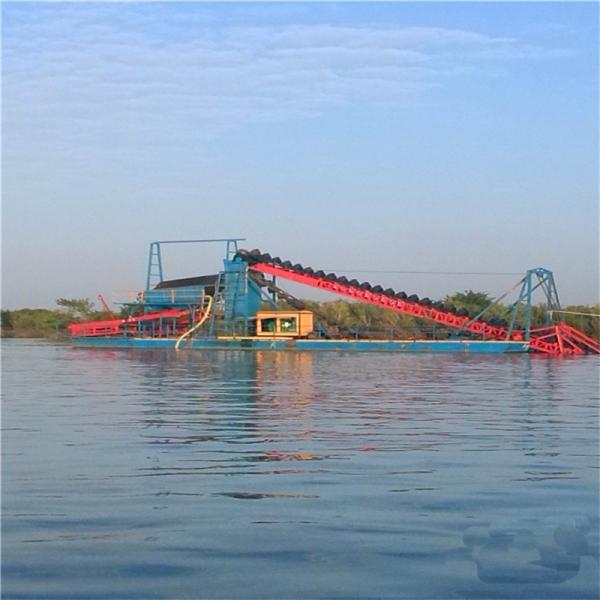 24-50 Meter Hull Length Durable Chain Bucket Gold Dredge for Diamond Processing