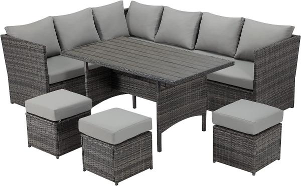 Patio Furniture Set Outdoor Sectional Sofa Conversation Set All Weather Wicker