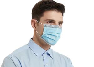 Wholesale Blue Color Disposable Face Mask , Medical Mouth Mask Enhanced Protection from china suppliers