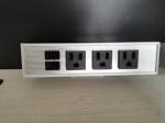 Desk Mounted Power Sockets Electrical Outlet , Metal Tabletop Power Bar