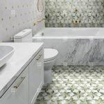 Natural Stone Marble Mosaic Floor Wall Tile Flower Pattern For Bathroom Mosaic