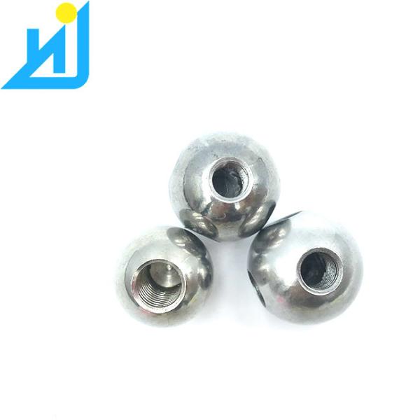 Stainless Steel Threaded Ball Solid Steel Ball With Hole 50mm Metal Sphere M16