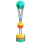 Powerful Double Sucker Dog Toy Molar Dog Supplies Bite Resistant Ball