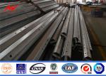 Distribution Steel Tubular Tower Pole / Galvanized Metal Pole For Electric