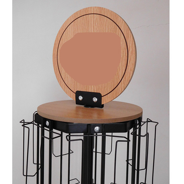 L350mm H1600mm Spinning Display Rack , Rotating Card Display Stand With Mirror